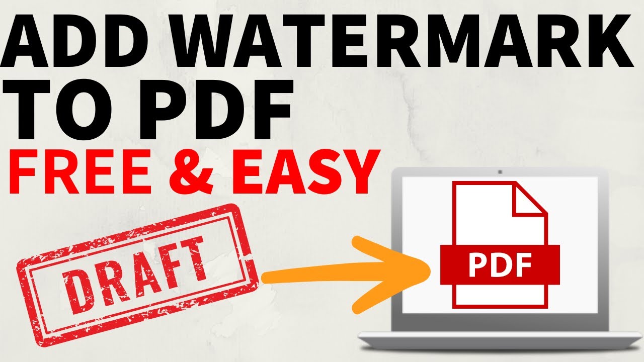 إضافة علامة مائية على ملف PDF بدون برامج