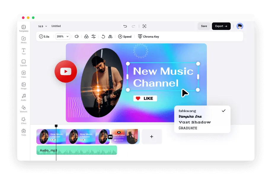 Create videos from photos and audio for free
