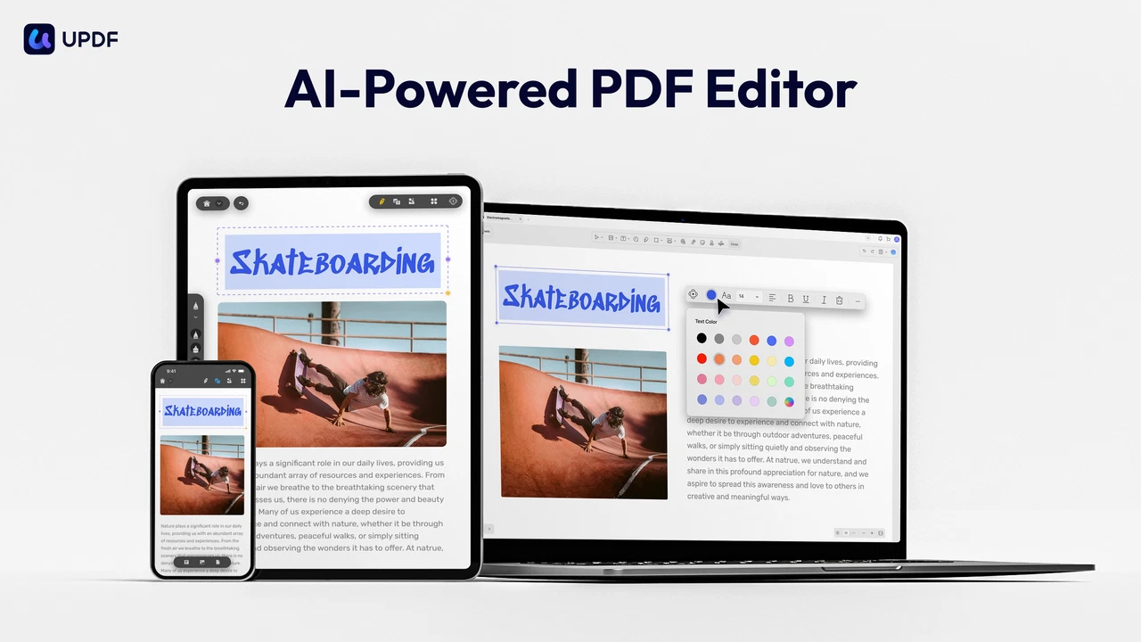 برنامج UPDF المدعوم بالذكاء الاصطناعي لتعديل ملفات PDF