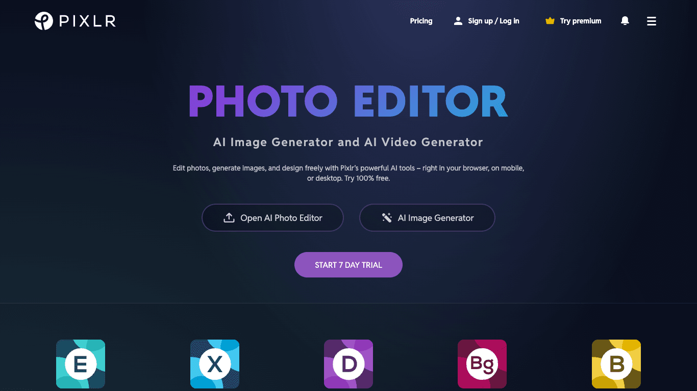 تطبيق Pixlr لتعديل الصور
