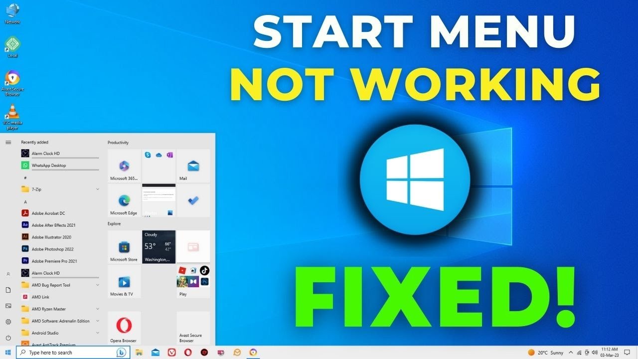 Fix Windows 10 Start Menu Not Working