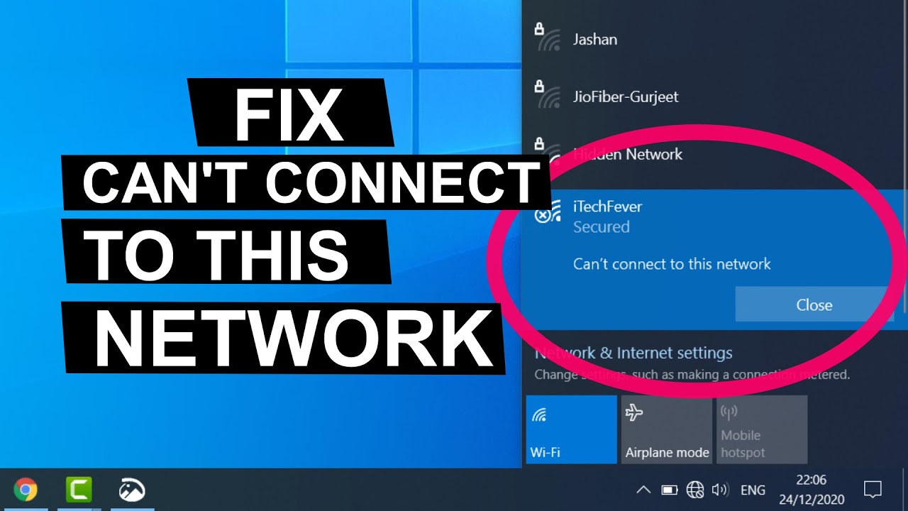 Fix "Can't Connect to This Network" on Windows 10