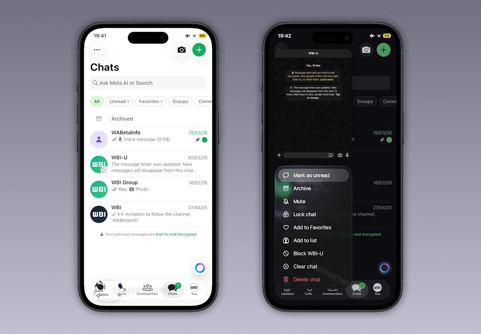WhatsApp Liquid Glass