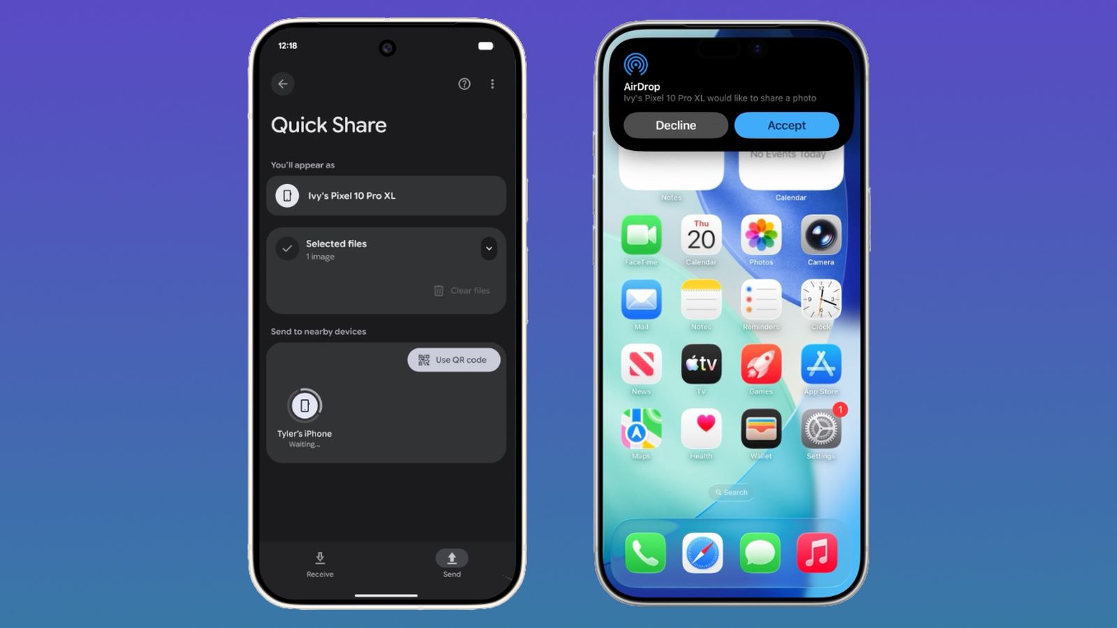 AirDrop على Android يتوسع