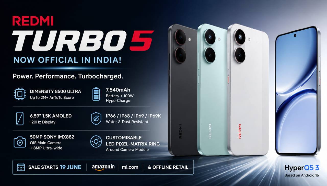 Redmi Turbo 5 Official in India