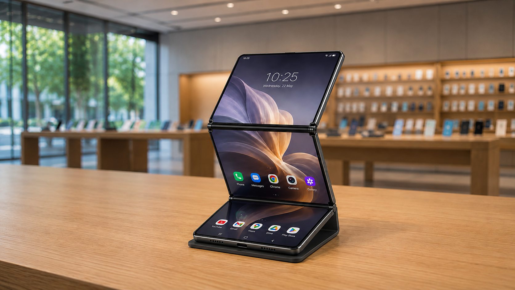 Huawei تسجّل براءة اختراع لهاتف ثلاثي الطي عمودي